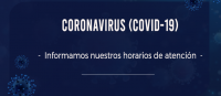 Horarios de atención - Coronavirus